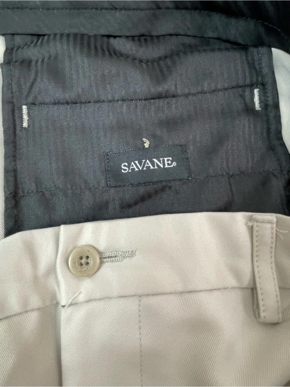 Savane Mens Shorts Sz 40 Beige Relaxed Fit‎ Comfort Waist Wrinkle Free Lot of 2